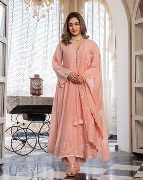 kissik Women Embroidered 3-Piece A-Line Kurta Set-picture-17