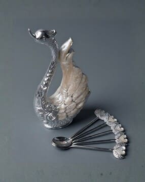 the home co  Set of 6 Swan Holder with Dessert Spoon-picture-17