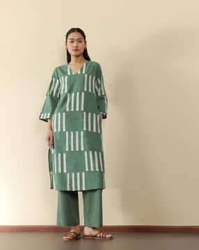 pink fort Women Geometric Pant-Suit Set-picture-52
