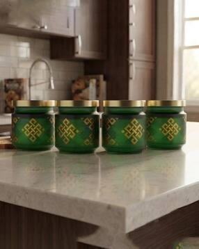 skwaion Pack of 4 Designer Storage Jars-picture-27