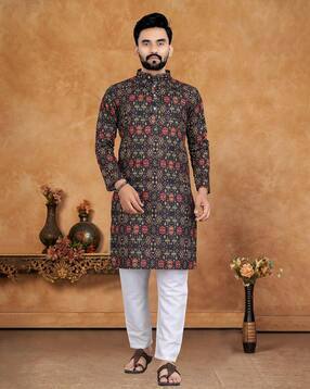 indie picks Crosschat Squinned Regular Fit Kurta-picture-24