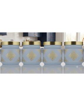 skwaion Pack of 4 Designer Storage Jars-picture-49