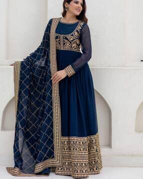 tanuka Women Embellished Gown with Dupatta-picture-42