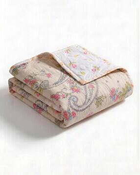 kids wonders Floral Print Reversible Comforter for Double Bed 90" x 90"-picture-37