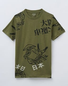 pantaloons junior Boys Graphic Print Regular Fit Crew-Neck T-Shirt-picture-11