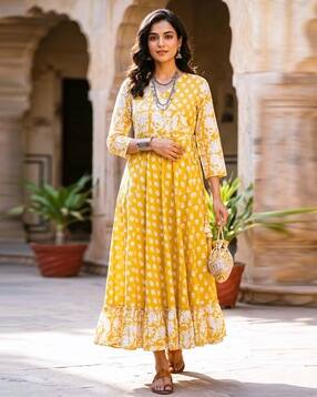 nyrika Women Floral Print Anarkali Kurta-picture-29