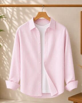neonomad Men Striped Regular Fit Shirt with Spread Collar-picture-22