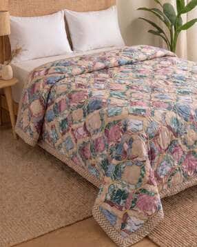 mafatlal Microfibre Floral Print Single Reversible Comforter-picture-17