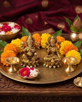 Laxmi Ganesh Ji Brass Idol -image-49