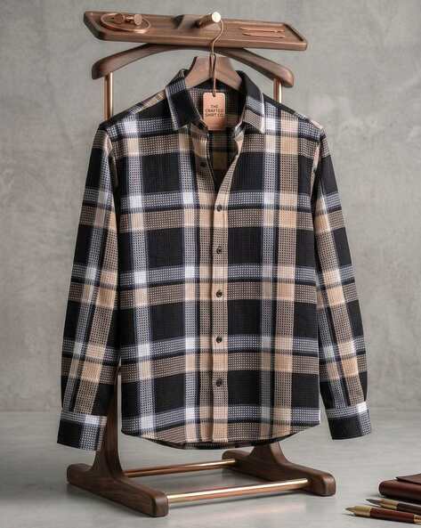 Buda Jeans Co Men Checked Regular Fit Shirt