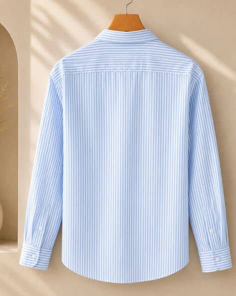 ZIKARAA Men Striped Regular Fit Shirt - Image 2