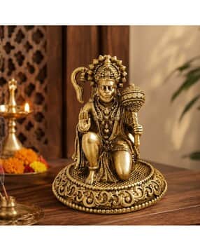 decorglobe Hanuman Ji with Base Brass Idol-picture-14