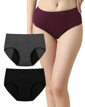 smileai fashion Pack of 3 High-Rise Sanitary Panties-picture-52