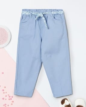 Mid-Rise Straight Jeans with Printed Belt-image-5