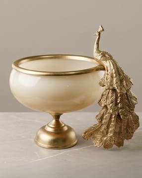 Handcrafted Glass Peacock Bowl-image-17