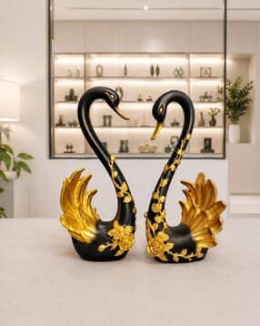 decorglobe Modern Swan Statue Set for Home Decoration-picture-42