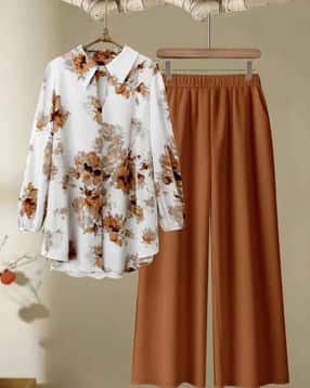 buda jeans co Women Floral Print Top & Pants Co-Ord Set-picture-31