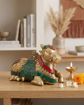 decorglobe Nandi Statue Made of Brass-picture-14