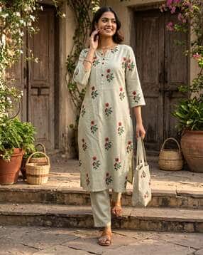 acai Women Floral Print Straight Kurta Set-picture-27