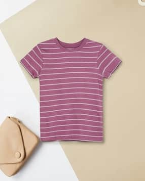 Striped Regular Fit Round-Neck T-Shirt -image-41
