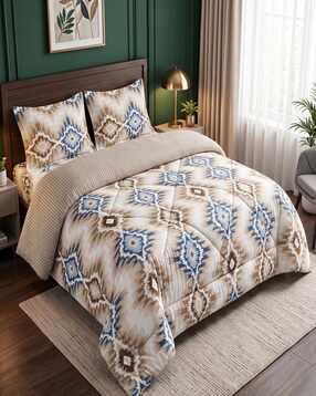 Printed Queen-Size Comforter Set with 2 Pillow Covers-image-42