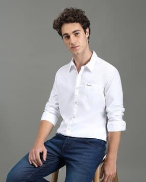 pepe jeans Men Regular Fit Shirt with Patch Pocket-picture-17