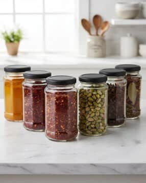 croco jar Pack of 6 Storage Jars with Lid-picture-15