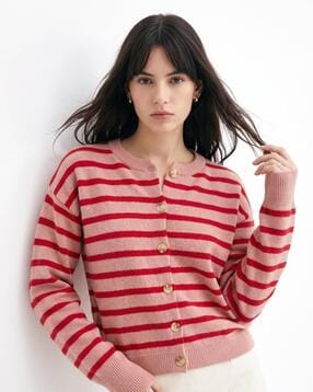 outzidr global Women Striped Pullover-picture-10