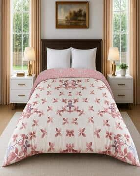 threadwear Floral 300 GSM Cotton Double Bed Size Comforter-picture-10