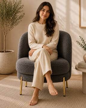 doe buck Modern Boucle Accent Lounge Chair-picture-20