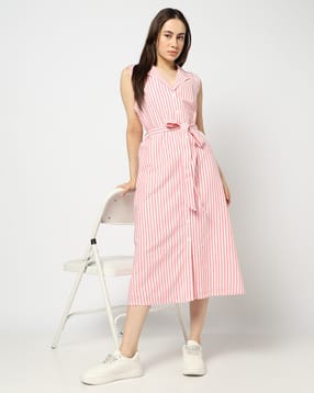 gap Women Striped Shirt Dress with Tie-Up Waist-picture-57