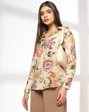 fig Women Floral Print Regular Fit Shirt-picture-43
