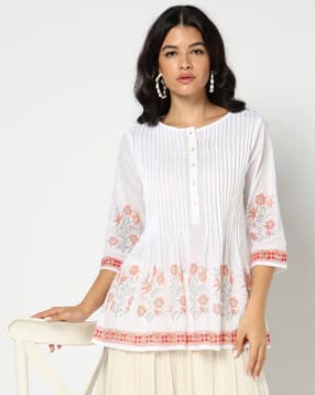 yousta Women Floral Print Flared Tunic-picture-19