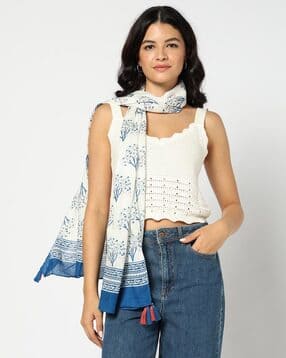 yousta Women Floral Print Scarf-picture-10