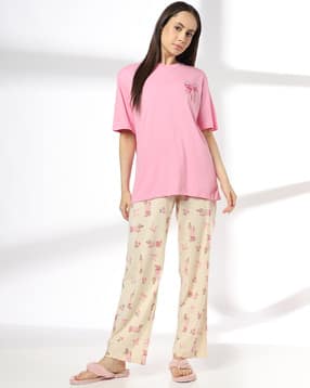 rio Women T-Shirt & Printed Pyjamas Set-picture-14