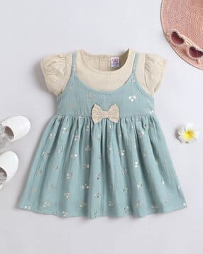 mama & bebe Girls Floral Print Round-Neck Fit & Flare Dress-picture-16