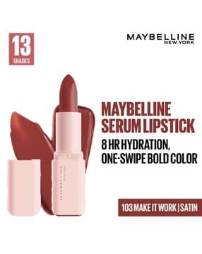 Serum Lipstick 8Hr Hydration And one-swipe bold color - 103 Make it Work-image-9