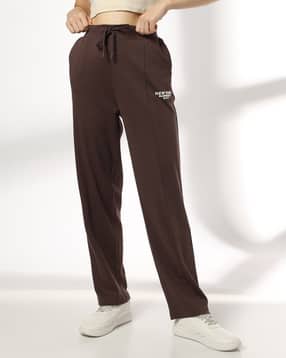 Women Mid-Rise Pintcuck Fitted Trackpants-image-20