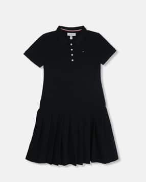 tommy hilfiger Girls Cotton Polo Collar A-Line Dress-picture-30