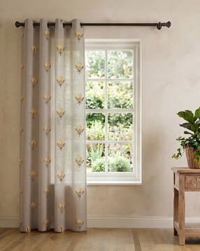 Embroidered Semi Sheer Curtain -image-42