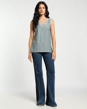 svrnaa by azorte Women Embroidered Relaxed Fit Top-picture-45