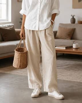 leia Women Relaxed Fit Flat-Front Pants-picture-30