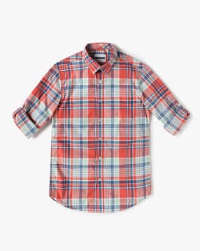 Boys Checked Relaxed Fit Shirt-image-20