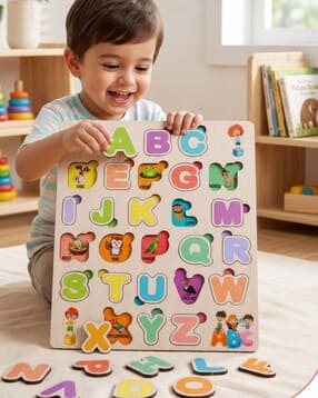 chanak  Wooden Alphabets Puzzle -picture-49