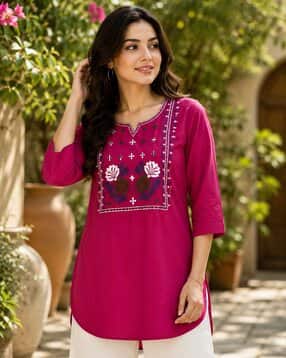 buda jeans co Women Embroidered Straight Tunic-picture-36