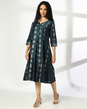 avaasa mix n' match Women Printed Flared Kurta-picture-19