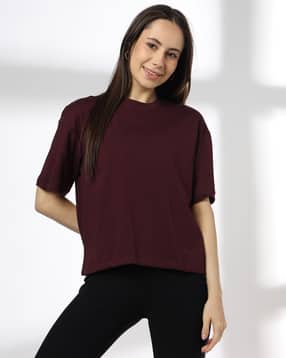 rio basic Women Boxy Fit Crew-Neck T-Shirt-picture-13