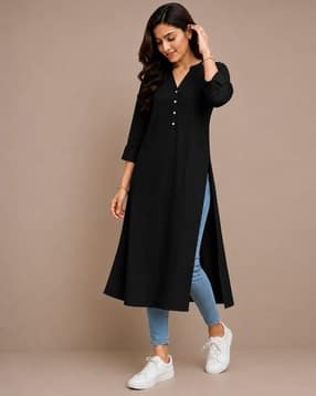 acai Women Straight Kurta with V-Neck-picture-20