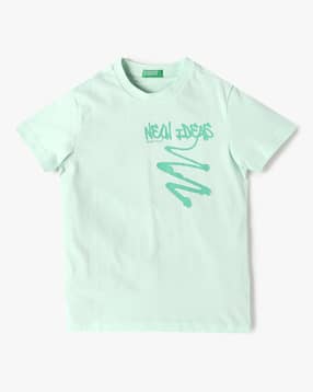 united colors of benetton Boys New Ideas Graffiti Print Regular Fit Round-Neck T-Shirt-picture-49