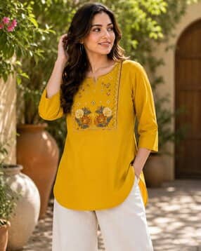 buda jeans co Women Embroidered Straight Tunic-picture-53